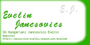 evelin jancsovics business card